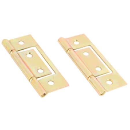 Prime-Line 161497 Brass Plated Non Mortise Hinge, 2PK 624734